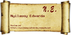 Nyilassy Edvarda névjegykártya